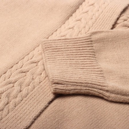 Women's costume (cardigan/trousers), beige color, size 42-46 (One size)-6