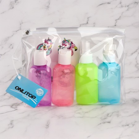 Storage set with stickers, in a case, 4 items, 75 ml, multi -colored-3