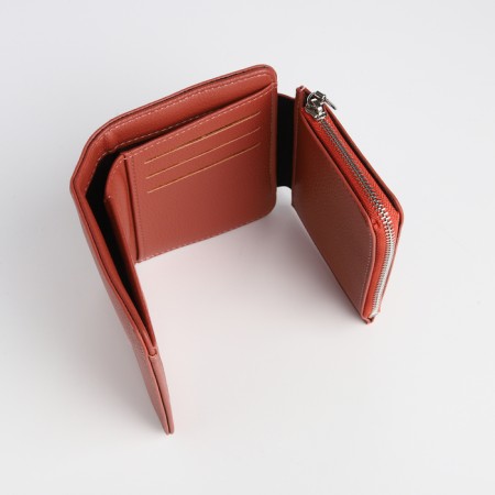 Women's wallet on magnet, pink color-4