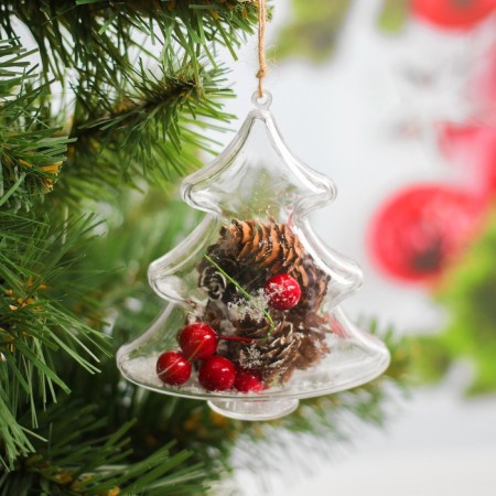 New Year. Suspension with natural decor "Winter Christmas tree"