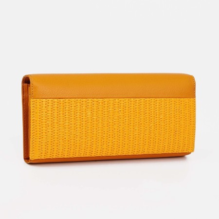 Women's wallet on magnets, yellow color