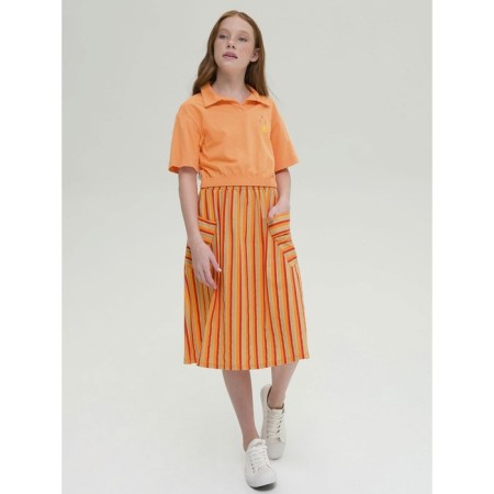 Skirt for girls, height 116 cm, orange color-5