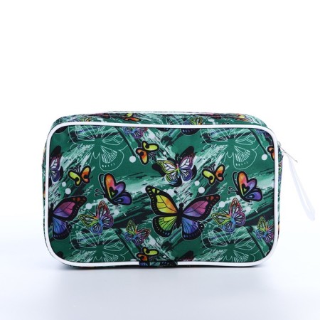 Lightning cosmetic bag, green color-1