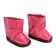 Boots with lapels for dolls, sole length: 7.5 cm., Pink color