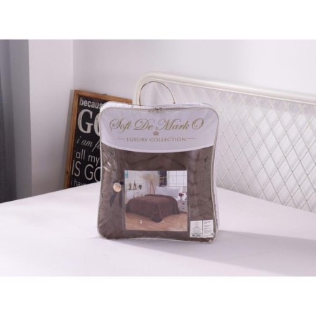 Climeninine bedspread, size 210x230 cm, chocolate color-7