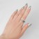 Ring "ring" wing, color black silver, dimensionless