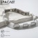 Bracelet Ceramics "Rhythm", white color in silver, 20.5 cm