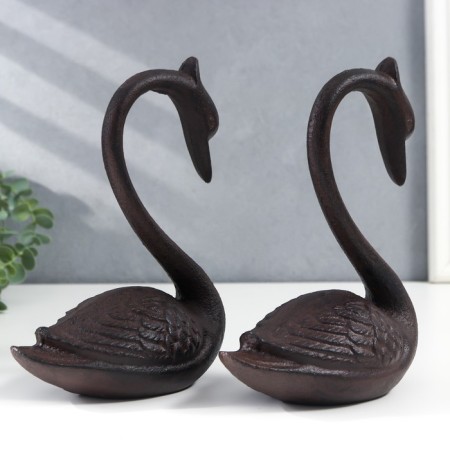 Souvenir Chugun "Two Swan" set 2 pcs 20x8x15 cm-3