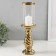 Ceramics candlestick, glass per 1 candle "turn" d = 7.5 cm gold 9.5x9.5x32 cm