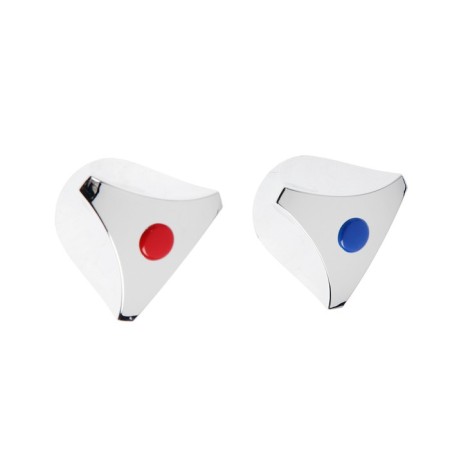 Handle on the Zein Z003 mixer, for a crane-box with a rod under a square, plastic, color chromium