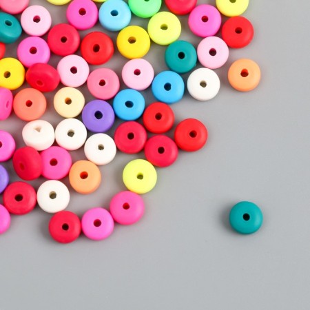 Beads for the creativity of PVC "Ring. Bright mix" set of 112 pcs 0.7x0.7x0.3 cm-2