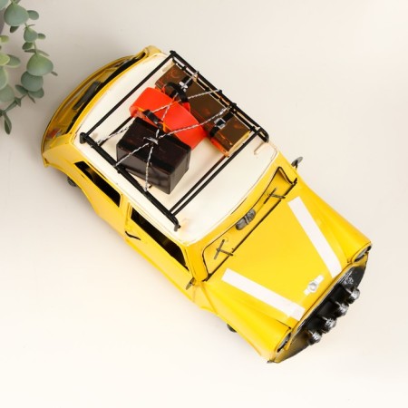 Metal souvenir "Retro. Yellow car" 30x13.7x17.5 cm-5