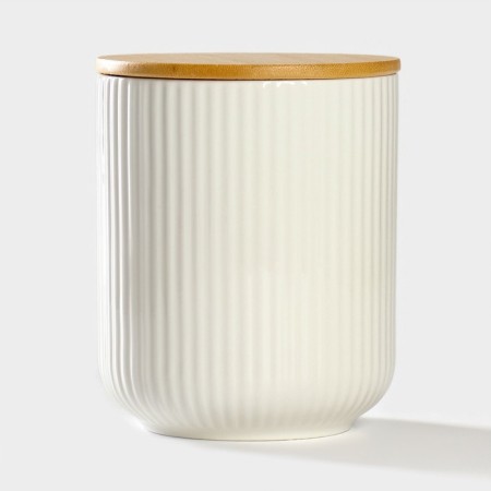 Porcelain Bank for bulk products Bellatenero, 600 ml, d = 10 cm, white color-6