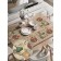 A set of napkins for setting the Paris cabaret, rectangular, rounded edges, size 30x46 cm, 4 pcs