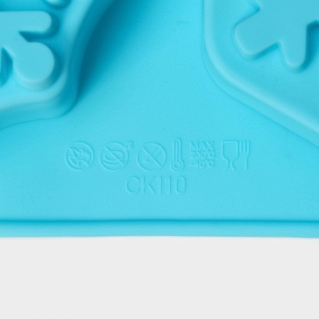 The form for baking the deed "New Year. Snowflake ", silicone, 26.5 × 18.5 cm, 6 cells, blue color-6