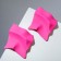 Earrings Metal "brightness" rhombus, raspberry color