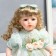 Doll Collectible Ceramics "Judith in a delicate-so-so-sole dress with flowers" 30 cm