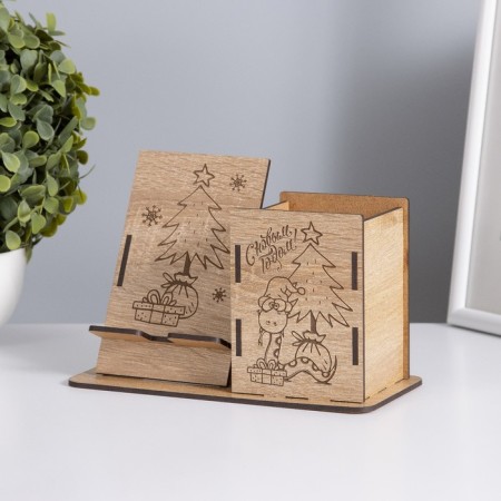 New Year's Office "Christmas tree and snake" 18x12.5x9 cm (set of 8 parts)-2