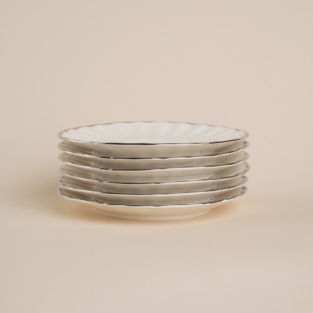 Tea service SL Home "Garda", 12 items: 6 cups 200 ml, 6 saucer d = 15 cm, white color-2