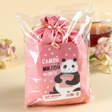 Black tea is “the sweetest in the world” in a gift bag, taste: forest berries, 100 g.-3