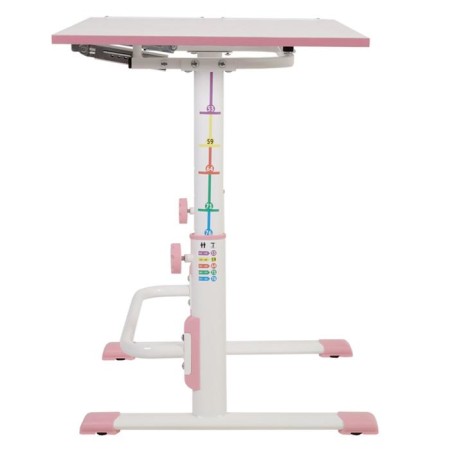 Set Polini Kids growing desk-transformer + adjustable stool, white-pink color-3