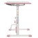 Set Polini Kids growing desk-transformer + adjustable stool, white-pink color