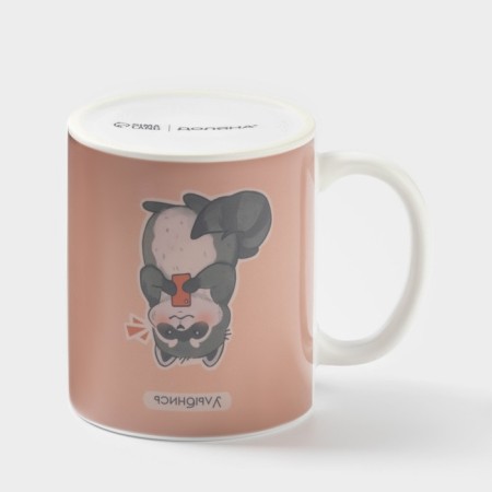 Mug - chameleon ceramic shares “Smile”, 350 ml, white color-3