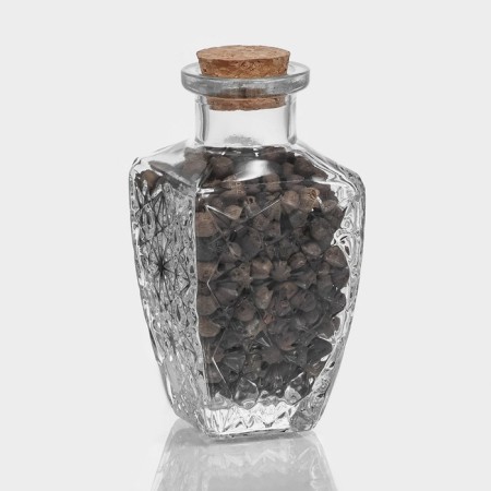 Glass jar for spices with a cork lid of the parf. Pattern ", 170 ml-3