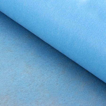 Felt for packages and crafts, plain, blue, bilateral, roll 1 pc., 50 cm x 15 m