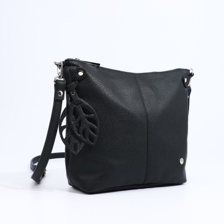 Richet Cross-Boda Bag on a zipper, external pocket, green color-2