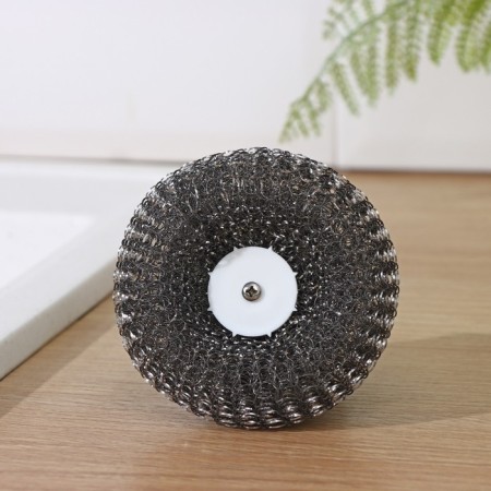 Cactus shade brush for washing dishes, metal sponge, d = 8 cm-3