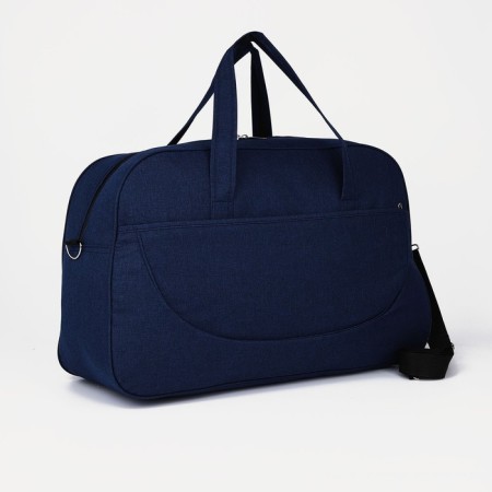 Road bag with lightning, external pocket, long belt, blue color