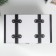 Casket wood to the leatherette "chest with belts" white 19x21x35 cm