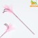 Teaser "pink miracle" with feathers and bells 30 cm, pink