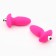 Anal vibrovalla Oka-Chopka, with vibropuli, 7.5 x 3.5 cm, software, silicone, pink