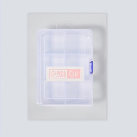 Organizer for decor, mobile cells, 6 cells, 16.5 × 12 × 5.8 cm, the color is transparent-6