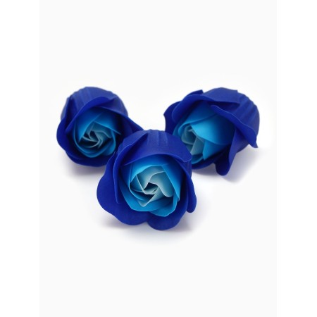 A set of soap roses in a box is 8 pieces, turquoise-white with a bunny-5