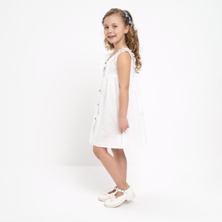 Sleeveless dress Minaku color white, height 104 cm-1
