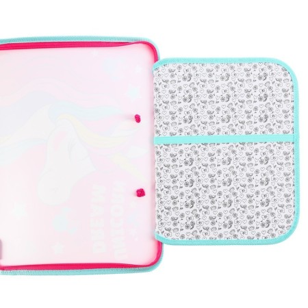 Plastic folder with A4 handles, on lightning, Minnie Mouse and unicorn-4