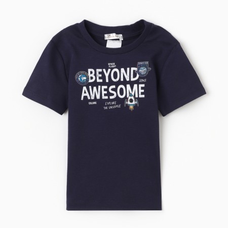 T -shirt for a boy, blue color, height 122 (6 g)