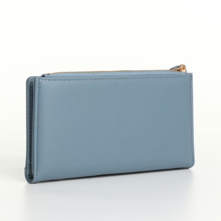 Women's wallet on magnets, blue color-1