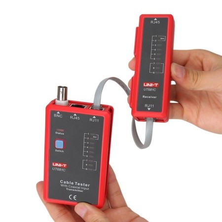 Cable tester Uni-T UT681c 106882, for RJ45, RJ11/12, BNC