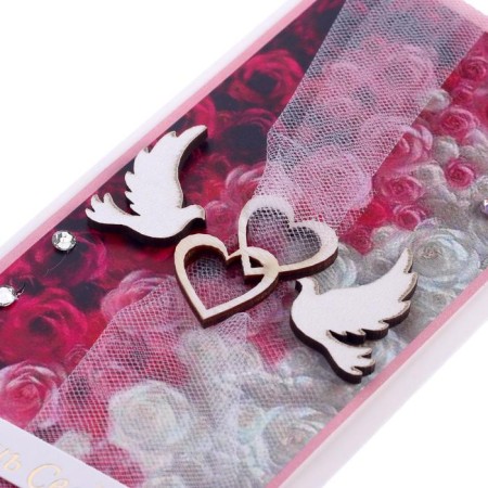 Envenue for money "On the wedding day!" handmade, roses-3