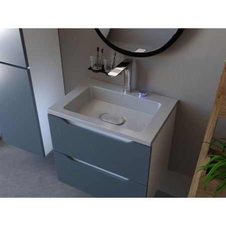 Snow -out sink uperwood modul 65 cm, rectangular, gray glossy