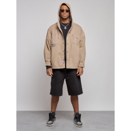 Jeaning jacket men's, size 48, beige color-4