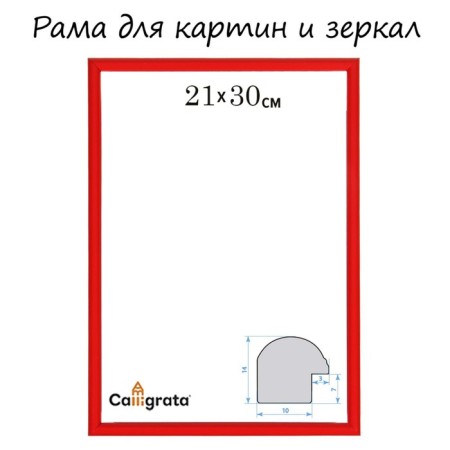 Frame for paintings (mirrors) 21 x 30 x 1.2 cm, plastic, calligrata mov, raspberry