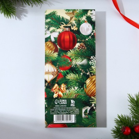 New Year. A postcard with a place for chocolate "Happy New Year!"-3