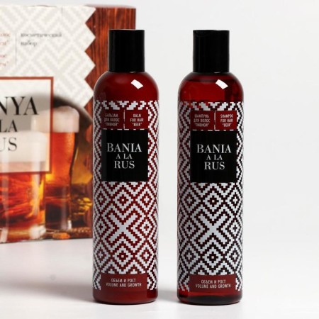 Gift set Banya a la Rus: shampoo, 250 ml + hair balm, 250 ml-1