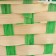 Wicker basket, 21 x 21 x 10/24 cm, bamboo, green