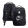 School backpack, 39 x 26 x 19 cm, Grizzly, ergonomic back, laptop department, black